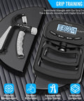 Digital Hand Dynamometer With Adjustable Hand Gripper, 396 Lb Grip Strength Tester And Resistance Trainer featuring precision display and grip trainer design.