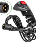 Electric Winch Remote Controller With 3 Pin Male Plug And 9 Point 2 Foot Cable For Car And Off Road Vehicles Handheld Winch Control Box For Straight Up Remote Winching On 4x4s, black 3-pin handheld remote with coiled cable