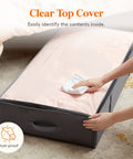 4 Pack Under Bed Storage Containers 95L Large Capacity With Reinforced Handles For Blankets, Comforters, Sheets And Clothes