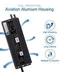 150W LED Driver Waterproof IP67 Power Supply Beefy Constant Voltage 120V To 12V Transformer with aluminum housing