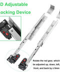 21 Inch Undermount Drawer Slides With Soft Close And Full Extension, 100 Lb Capacity, 1 Pair, Includes Mounting Screws, 3D Locking Devices, Rear Mounting Brackets, No Fuss Setup, 3D adjustable locking device