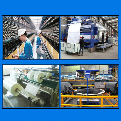 Dead Nuts Accurate Rolling Measuring Wheel For Instant Foot Tracking in a textile manufacturing area displaying various machinery.