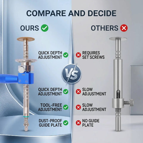 Comparison of Inside Pipe Cutter With 1/4 Inch Hex Shank Quick Adjust Depth Button And 2 In 3 In Guide Plates vs. other pipe cutter