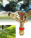 Premium Brass 360 Degree Rotating Lawn Sprinkler System Kit For Automatic Watering With Drip Irrigation Compatibility Delivers Full All Around Coverage For Large Yards Easy Setup