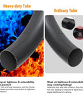 Comparison of heavy-duty and ordinary bike tubes showing differences in durability and resistance with visual effects.