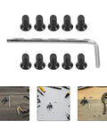 Rugged Stainless Steel Flat Head Hex Screws For Electric Scooter Handlebar And Front Shock Absorber Installations With Allen Wrench Included