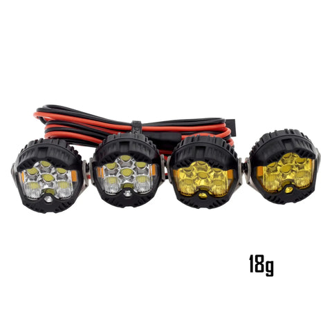 LED Light Kit For 1/10 And 1/8 Scale RC Cars, Hive Style Illumination Upgrade For Axial SCX10 Wraith Redcat Gen8 And TRX4