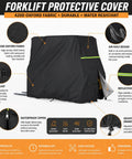 Kick Up Dust Protection With This Heavy Duty Oxford Forklift Cover For Toyota Cushion Tire 7FBCU60 Six Ton 2022 To 2026 Models, 420D fabric.