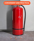 30 Pack Fire Extinguisher Lock Pins Tamper Seals Security Tags For Safety Checks And Anti Theft Protection To Stop Accidental Use In Any Biz Or Home with a red fire extinguisher and safety pins.