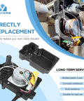 Yoursme CVA-24T valve actuator with black molded housing for 24V AC, 25 ft cable, fits 2/3-port irrigation valves