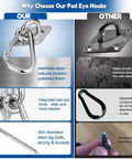 Comparison of Heavy Duty Hammock Hanging Kit With Stainless Steel Pad Eye Hooks And Mounting Screws vs standard kit