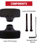 Pinch Grip Accessory For Iron Grip EXT 80 Or EXT 90 Hand Gripper Pair with bolts and hexagon wrench visible