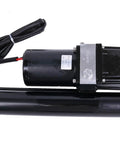 JEENDA 12V hydraulic electric linear actuator, 12-inch stroke, heavy-duty black finish, side view
