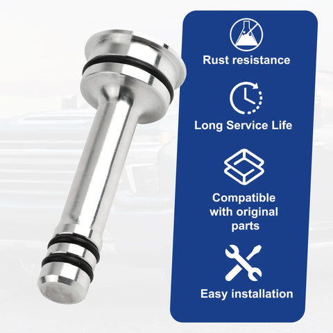 Badass Transmission Cooler Barbell For GM 6L80 6L80E 8L90 8L90E Thermo Switch Bypass Plug With Buna O Ring heavy duty aluminum detail