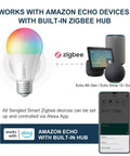 Zigbee Color BR30 Smart Flood Light Bulb With Built In Hub compatible with Amazon Echo, Alexa devices for voice control