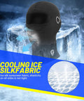 Cool Ice Silk Face Mask 2 Pack With Glasses Holes for Men and Women showcasing breathable fabric with cooling effect.