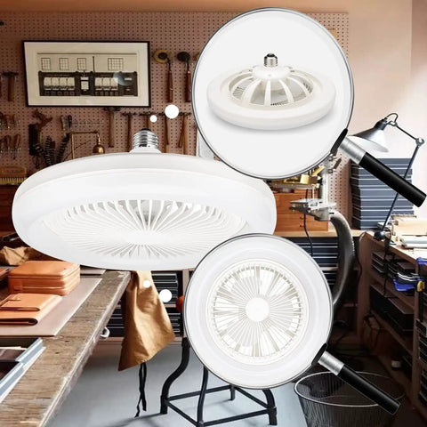 Enclosed Smart Ceiling Fan With Light 10 Inch For Garage Workshop Tool Room Store Room E26 Screw In Bulb Upgrade Cooling