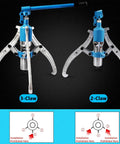 Heavy Duty Hydraulic Gear Puller Kit With Integrated Pump Cylinder For One Man Operation Producing 50 Ton Force To Yank Bearings Flywheels Pulleys No Sweat With Convertible 2 Jaw 3 Jaw Alloy Steel Claws Great For Garages Auto Repair And Workshop, 2-claw and 3-claw view