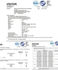 Test report for waterproof steel toe work boots ASTM F2413-24 rated with detailed specifications and standards.