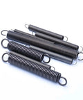 Heavy Duty 2 Pack Tension Springs With Open Hooks For DIY Projects And Repairs Featuring Tough Spring Steel on white background.
