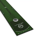 8ft Golf Putting Practice Mat with Alignment Lines and Distance Markers to Sharpen Aiming Precision and Distance Control for All Skill Levels.
