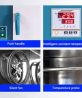 Smart Digital Lab Blast Drying Oven With Adjustable Fan Speed features digital panel, silent fan, and temperature probe for lab use.