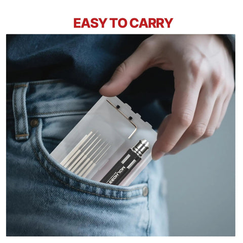 Heavy Duty Metal Scribe Tool With Seven Slick Precision Blades For Smooth Model Detailing Wire Cutting And Bonsai Trimming Badass Hobby Marking Kit easily stored in a pocket.