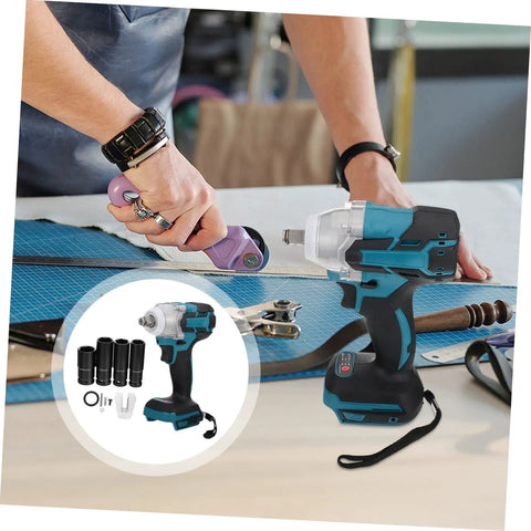 Kickstart Your Garage Game With This Badass Kallory Rechargeable Electric Impact Wrench in action, demonstrating high torque power.