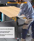 Rigmec Adjustable Gravity Conveyor Roller Stand With Expandable Infeed And Outfeed Support, showcasing its adjustable height and locking casters.