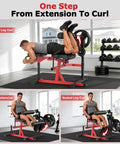 Leg Extension And Curl Machine with 1000 lbs capacity, showing lying leg curls and seated leg extensions for home gyms.