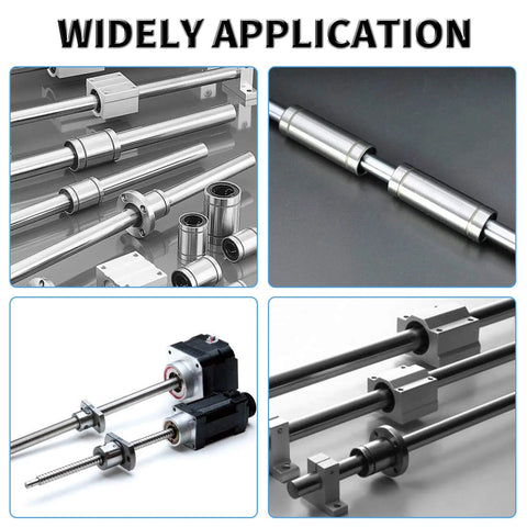 SCV8UU Linear Ball Bearings 8mm ID 34mm Length Box Type Aluminum Slide Block With Double Seal 4 Pack for 3D printers CNC machines