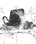 Heavy Duty Waterproof Maxi Inline Fuse Holder 10 Awg Fourteen Inch Cable 2 Pack Ip67 seal with water splash effect.