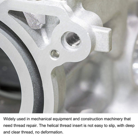 3/8-16 UNC Wire Thread Inserts, 2.5D Helical Coiled Type, 304 Stainless Steel Thread Repair Inserts in machinery