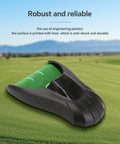 Portable Golf Automatic Putting Cup With Ball Returner on golf course background, lightweight durable plastic, battery powered