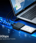 Universal SATA IDE To USB 3.0 Hard Drive Adapter Cable For 2.5 Inch And 3.5 Inch HDD, 2.5 Inch SSD, And 5.25 Inch DVD CD Drives With Plug And Play, Fast Data Transfer, Great For Data Recovery, connected to laptop and HDD