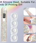 Super Fast Drying Handheld Flash Cure Nail Lamp With Rechargeable Mini Uv Led Light For Gel Polish Portable Salon Grade Manicure top view with soft silicone head and printing tools