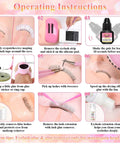 Operating instructions for All In One Beginner Lash Extension Practice Kit With Mannequin Head Starter Lash Set Including 0.07D Lashes Glue USB Fan Nano Mister Shampoo Tweezers Under Eye Pads Cleaning Tools And More For At Home Lash Training