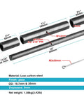 Heavy Duty Weld On Barrel Hinges 12 Inch Set OTTFF Two Pack 3 Piece Hinges For Trailer Ramp Door And Metal Gate Carbon Steel Black Finish With Eleven Sixteenth Inch Pin And M3 By 50 Mm Clevis Pin Included