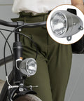 Retro Style Bicycle Light Kit With 12V 6W Generator, Headlight And Taillight Set For Most Bikes, silver headlight on a bike