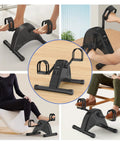 Compact Under Desk Pedal Exerciser For Seniors With 12 Level Electric Mini Bike And LCD Display used by hands and feet