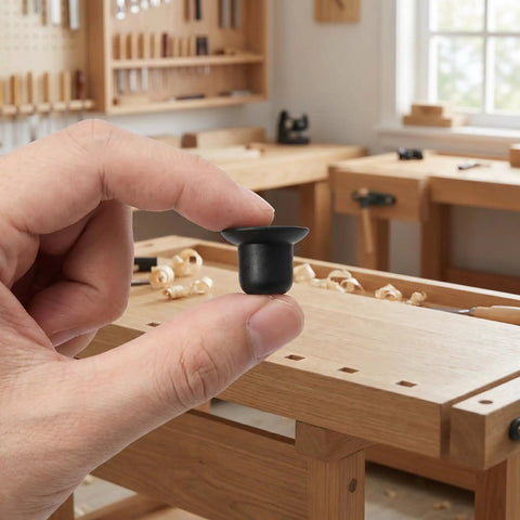Ultimate Umbrella Top Cap Repair Kit For Beach Canopy Patios And Market Stands Includes Spiral Finial Ends To Restore Look And Guard Threads From Elements Without Hassle black screw-in cap held in hand