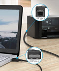 6Ft Usb 2.0 High Speed Sync Cable Killer Data Performance For Laptop Pc And External Raids Built Tough to connect PC to printer.