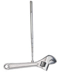 Slim 25 inch telescoping magnetic grabber tool with wrench