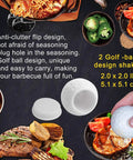 Golf Club Style BBQ Tool Set 7 Piece With Rubber Handles Stainless Steel Grilling Utensils Kit with golf ball salt pepper shakers