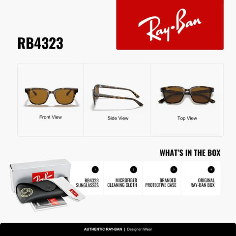 Light Havana Square Sunglasses With Dope B Fifteen Brown Lenses Unisex Wayfarer Inspired Frame 51mm UV400 Protection Included Items