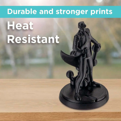 Durable 1.75mm ABS 3D Printer Filament In Black 1kg Heat Resistant For Functional Parts Built To Last With Tight Dimensional Accuracy Of 0.03mm Low Jamming Strong And Impact Resistant Prints For Everyday Prototyping black figurine print