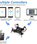 Dope Quadruped Robot Kit With Remote App Control For Arduino IDE Walking Crawling Twisting Motion Easy Prewritten Code Library Assembly Required STEM Servo Project For Makers And Tinkerers, remote controls