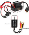 2430 7200KV Brushless Motor And 35A ESC Combo Waterproof Sensorless Power Pack for 1/16 and 1/14 RC cars and trucks.