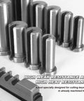 Pro Grade Keyway Broach Kit With 5 Broaches 18 Bushings 7 Shims And 30 Pieces For Metalworking And Manufacturing Rectangular Spline Broaching Set With B And C Size Options For Precise Slot Cutting.
