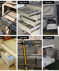 Heavy Duty Full Extension Drawer Slides Featuring Triple Ball Bearing Rails, smooth action in various storage applications.